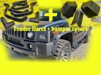 Fender flares +100mm + bumper covers (Primed)