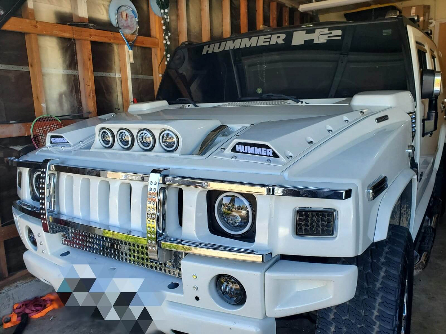 Sides hood scoop L+R with LIGHTS